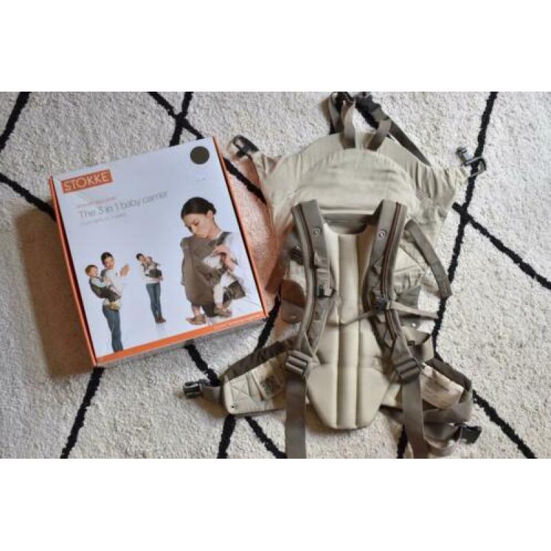 Stokke MyCarrier, kleur beige/brown,3 in 1 zgan