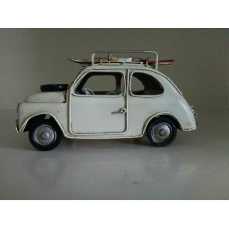 Fiat 500 blikken decoratie auto Nieuw! (modelauto)