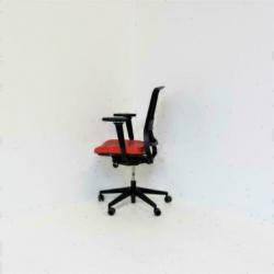 Gispen Zinn: ROOD Kunstleer, Bureaustoelen/Burostoelen.