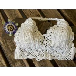 Festival boho ibiza CROCHET TOP xs gehaakt beach. Summer.