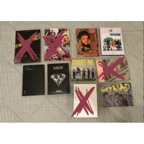 Kpop albums, chungha, got7, exo, day6, gidle