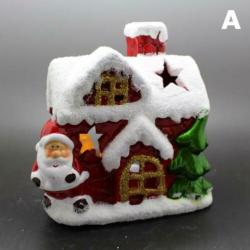 Theelichthouder Kerstman Huis