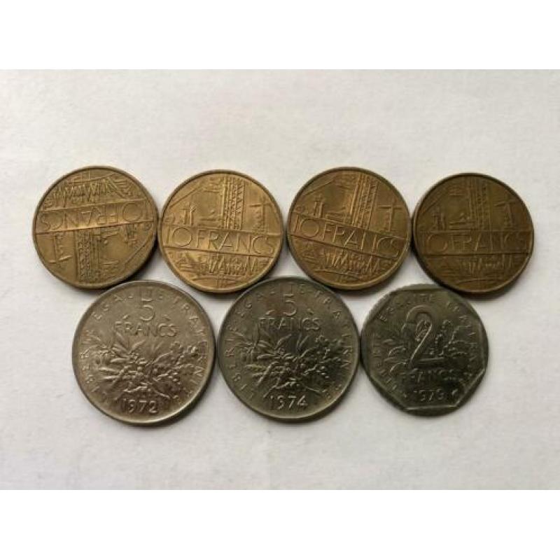 26 Buitenlandse munten, Frankrijk, UK, USA, Canada