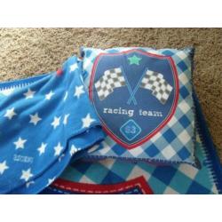 Mooi set racing team stoer blauw