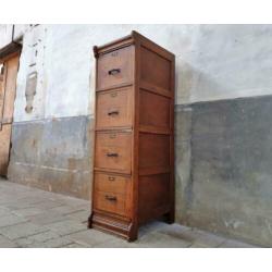 Antieke Archiefkast | Vintage Houten Ladenkast | Laden Kast
