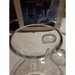 Decanteerkan 1lt met 2 wijnglazen schott zwiesel DIVA