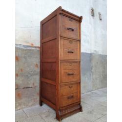 Antieke Archiefkast | Vintage Houten Ladenkast | Laden Kast