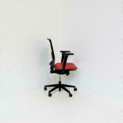 Gispen Zinn: ROOD Kunstleer, Bureaustoelen/Burostoelen.