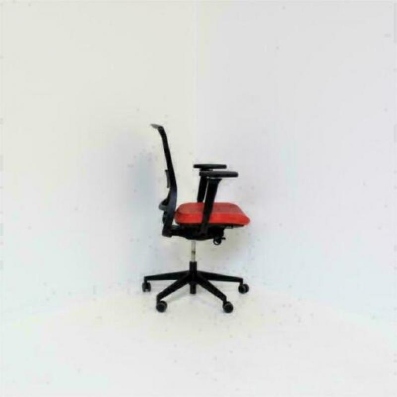 Gispen Zinn: ROOD Kunstleer, Bureaustoelen/Burostoelen.