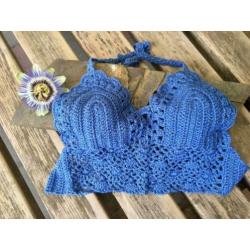 Festival boho ibiza CROCHET TOP xs gehaakt beach. Summer.