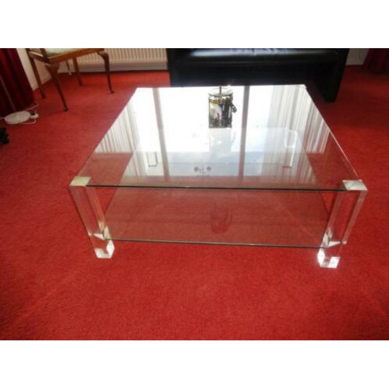 Glazen salontafel