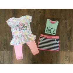 2 setjes zomerkleding in maat 86