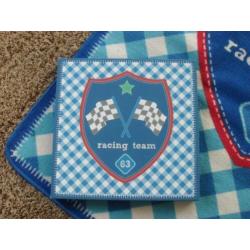 Mooi set racing team stoer blauw