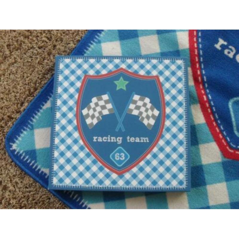 Mooi set racing team stoer blauw
