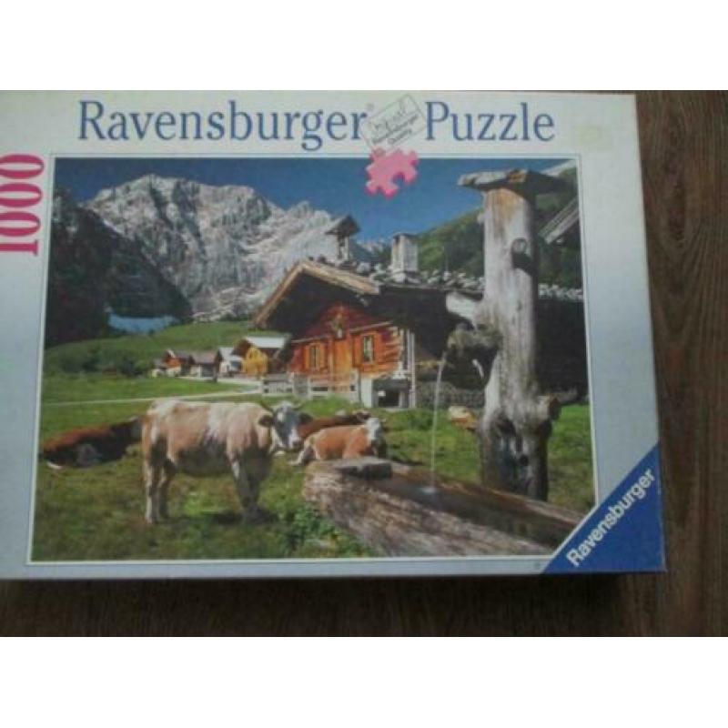 5 Ravensburger legpuzzels 1000 stukjes
