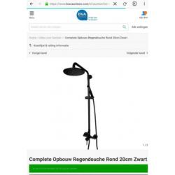 stijlvolle matzwarte regendouche