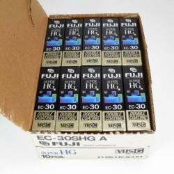 10 x Fuji SHG EC-30 VHS-C VHSC VHS Compact 30 min - Nieuw