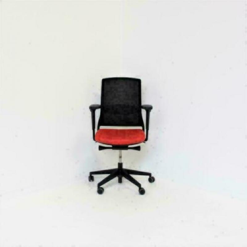 Gispen Zinn: ROOD Kunstleer, Bureaustoelen/Burostoelen.