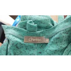 ZGAN mooie groen gemêleerde GEISHA top mt S 36, topje groene