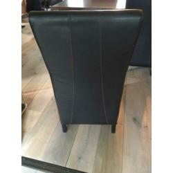 6 x eetkamer stoelen leer