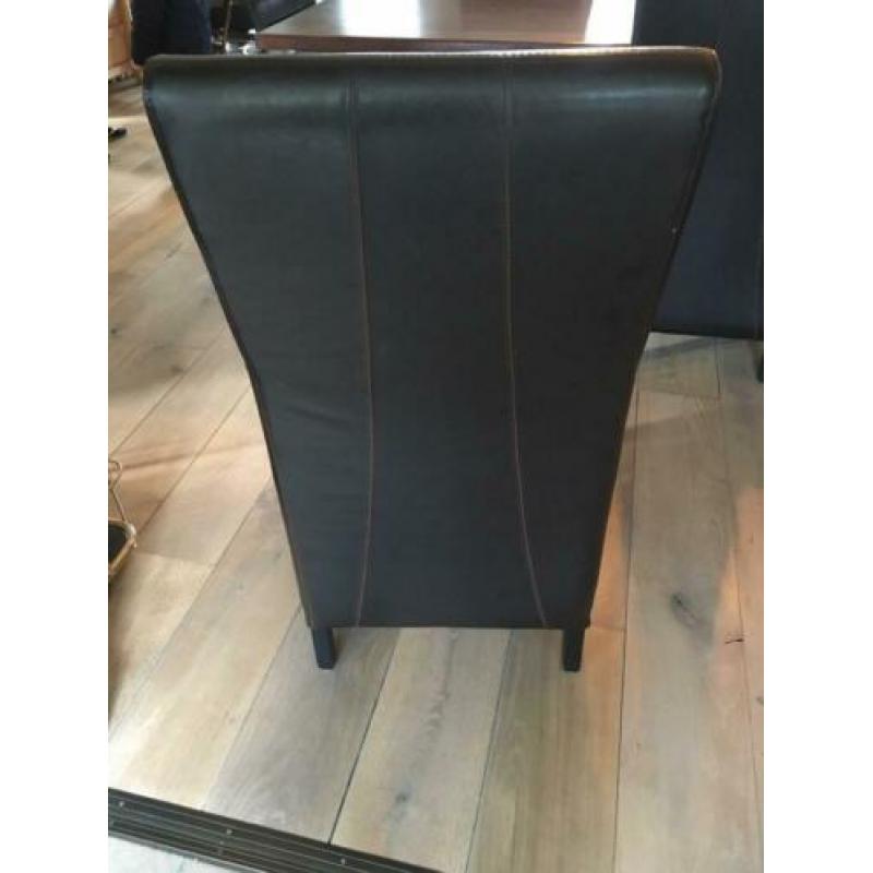 6 x eetkamer stoelen leer