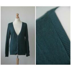 Esprit - als nieuw vest emerald groen / xl valt als maat L