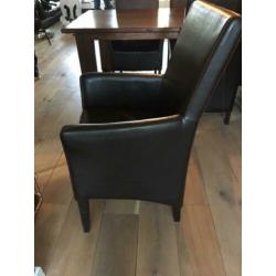 6 x eetkamer stoelen leer