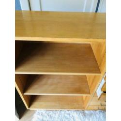 Vintage schoolkast ladekast boekenkast school retro kast