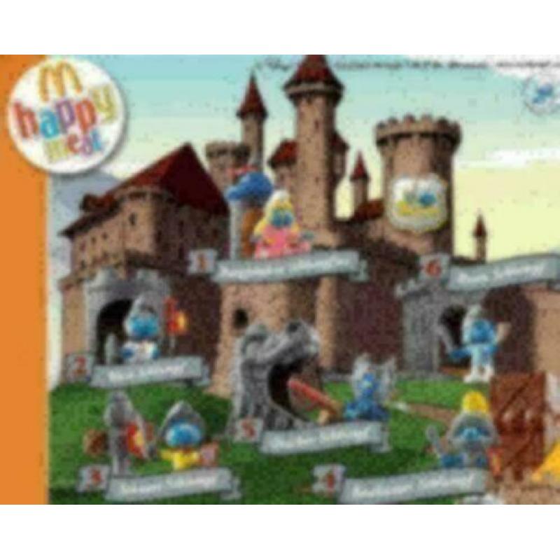 6 st ridder smurfen van Mac.donald 2005, nieuw in verpakking