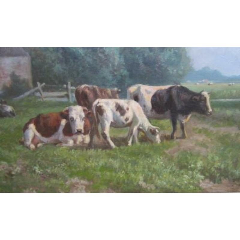 ==Hendrik Savrij 1823-1907==koeien in landschap==