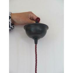 Prachtige emaille lamp van koffiekopje!