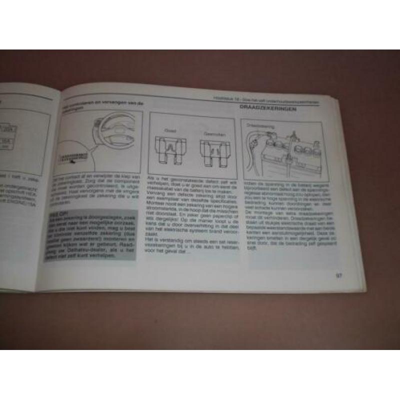 Handleiding/ instructieboekje Daihatsu Cuore/ 1990