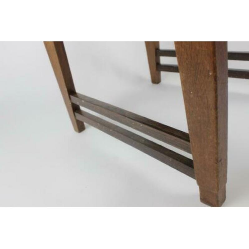 Drie Amsterdamse school stoelen / eetkamerstoelen art deco