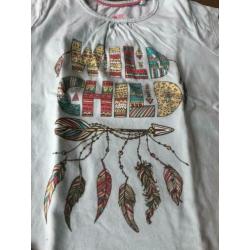 Meisjeskleding 3x shirt 2x legging tshirt top broekje 86 92