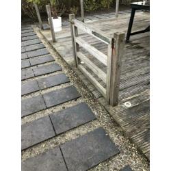Terras 45 (14,5x450x2,8cm) hardhouten vlonderplanken ca 29m2