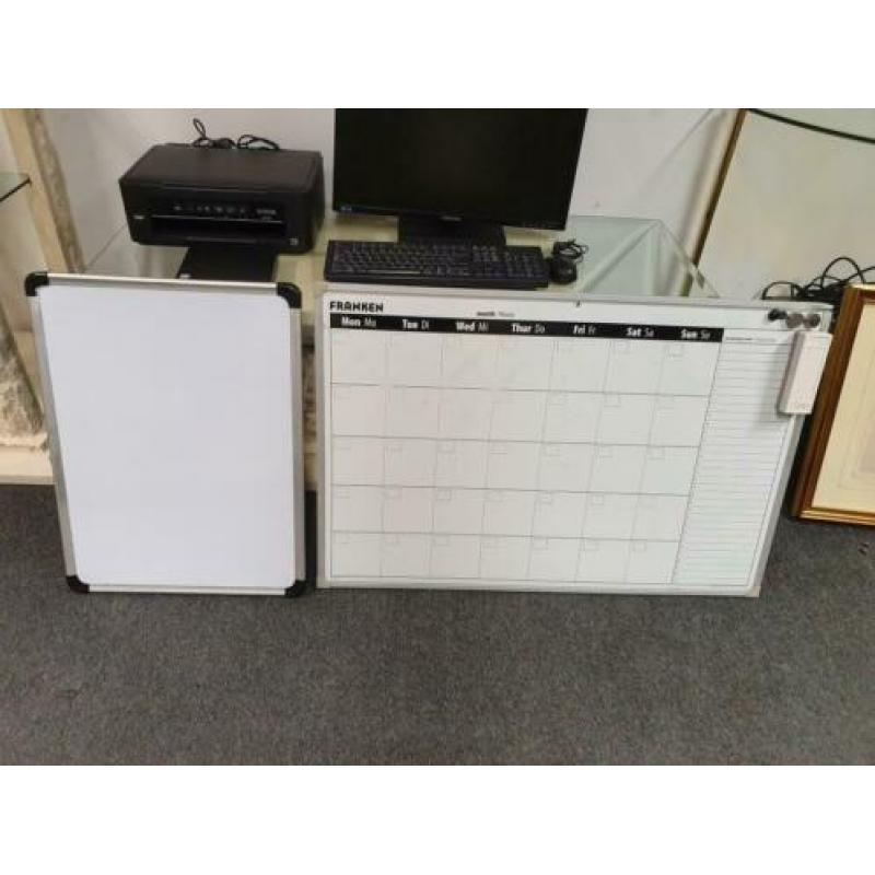 Uitverkoop!! 2 magnetische whiteboards voor €15,-!