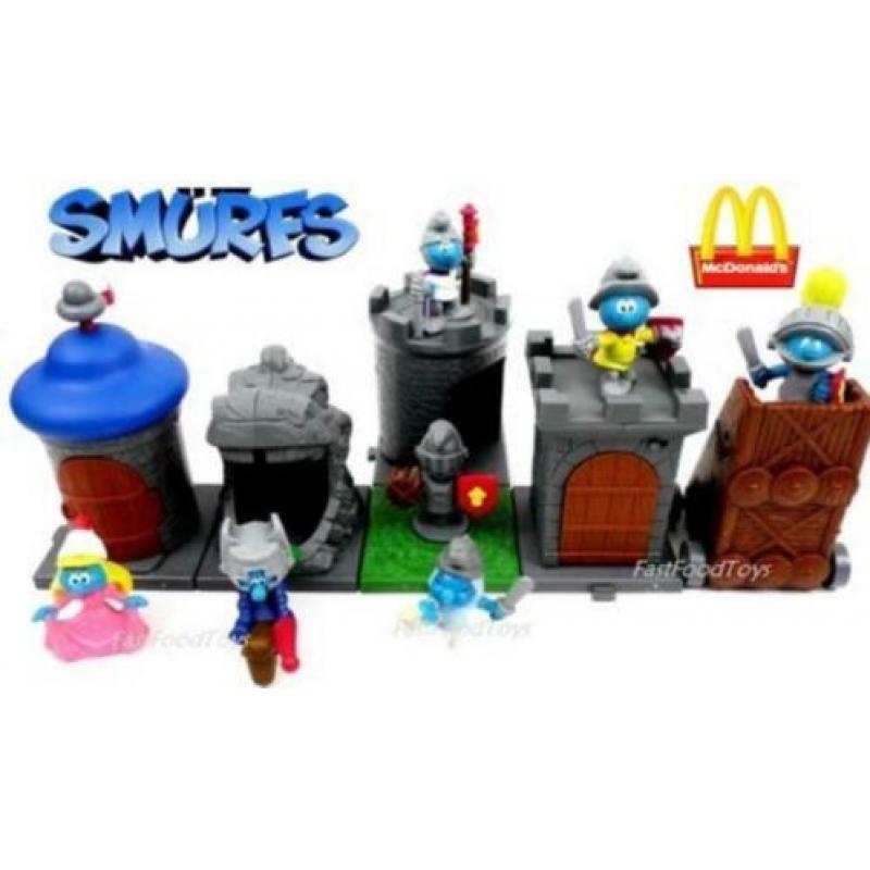 6 st ridder smurfen van Mac.donald 2005, nieuw in verpakking