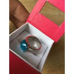 ZINZI / ring mt 17 zilver 925 facetsteen & zirkonia
