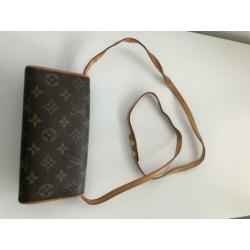 Louis Vuitton Twice Pochette canvas tas bruin