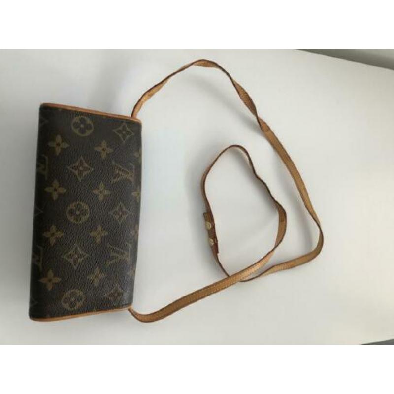 Louis Vuitton Twice Pochette canvas tas bruin