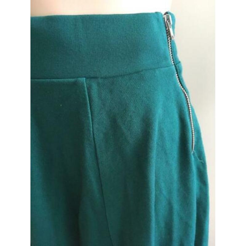 Hm petrol skater rok rokje S 36 groen zomers turquoise