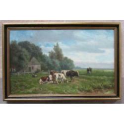==Hendrik Savrij 1823-1907==koeien in landschap==