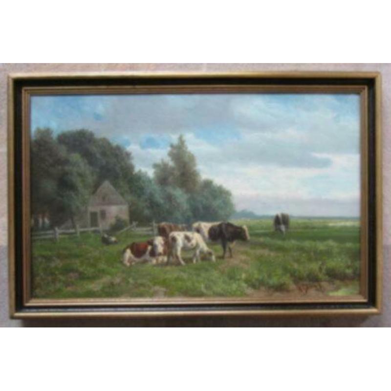 ==Hendrik Savrij 1823-1907==koeien in landschap==