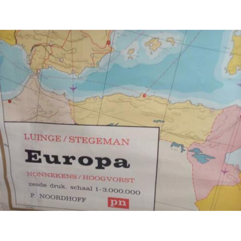 mooie grote schoolkaart van Europa