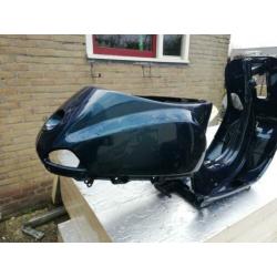 Gespoten vespa lx frame ocean blue metallic/blauw kenteken
