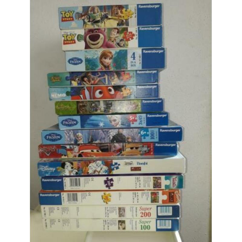 Diverse (Ravensburger) kinder puzzels van 12 tot 200 stuks