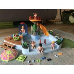 Playmobil speeltuin, disco, zwembad en werkplaats