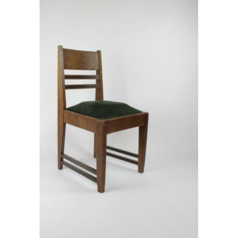 Drie Amsterdamse school stoelen / eetkamerstoelen art deco