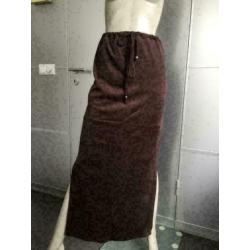 B527 HELENA HART rok bruin imitatie suede-leer Maat S=36