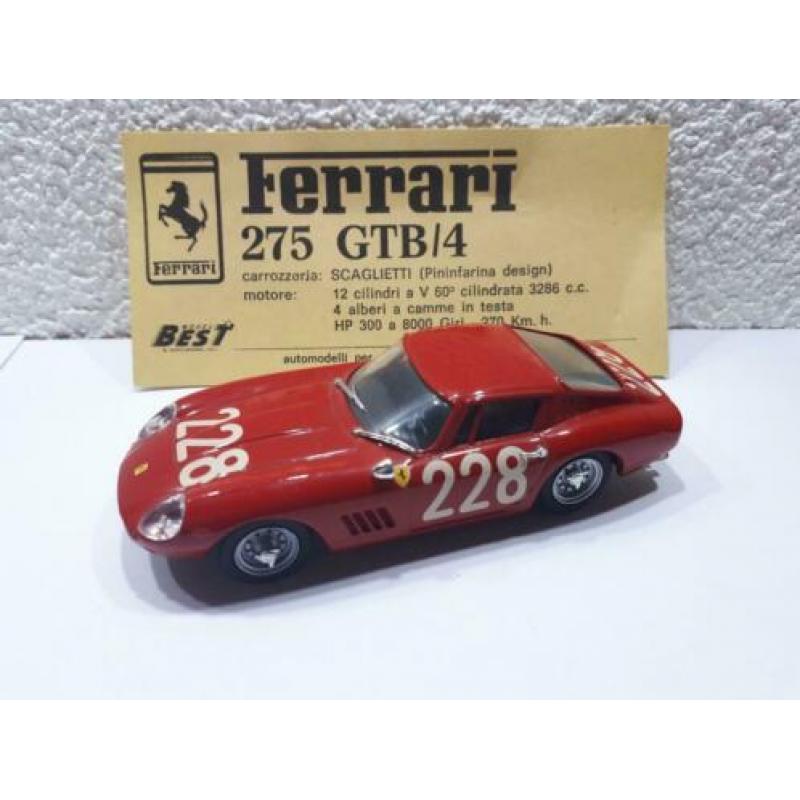 Modelauto 1:43 Model Best Ferrari 275 GTB/4